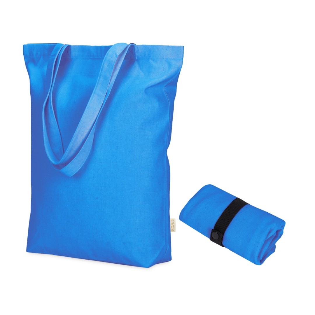 Сумка Fixy из переработанного хлопка с фиксирующей эластичной лентой, синий