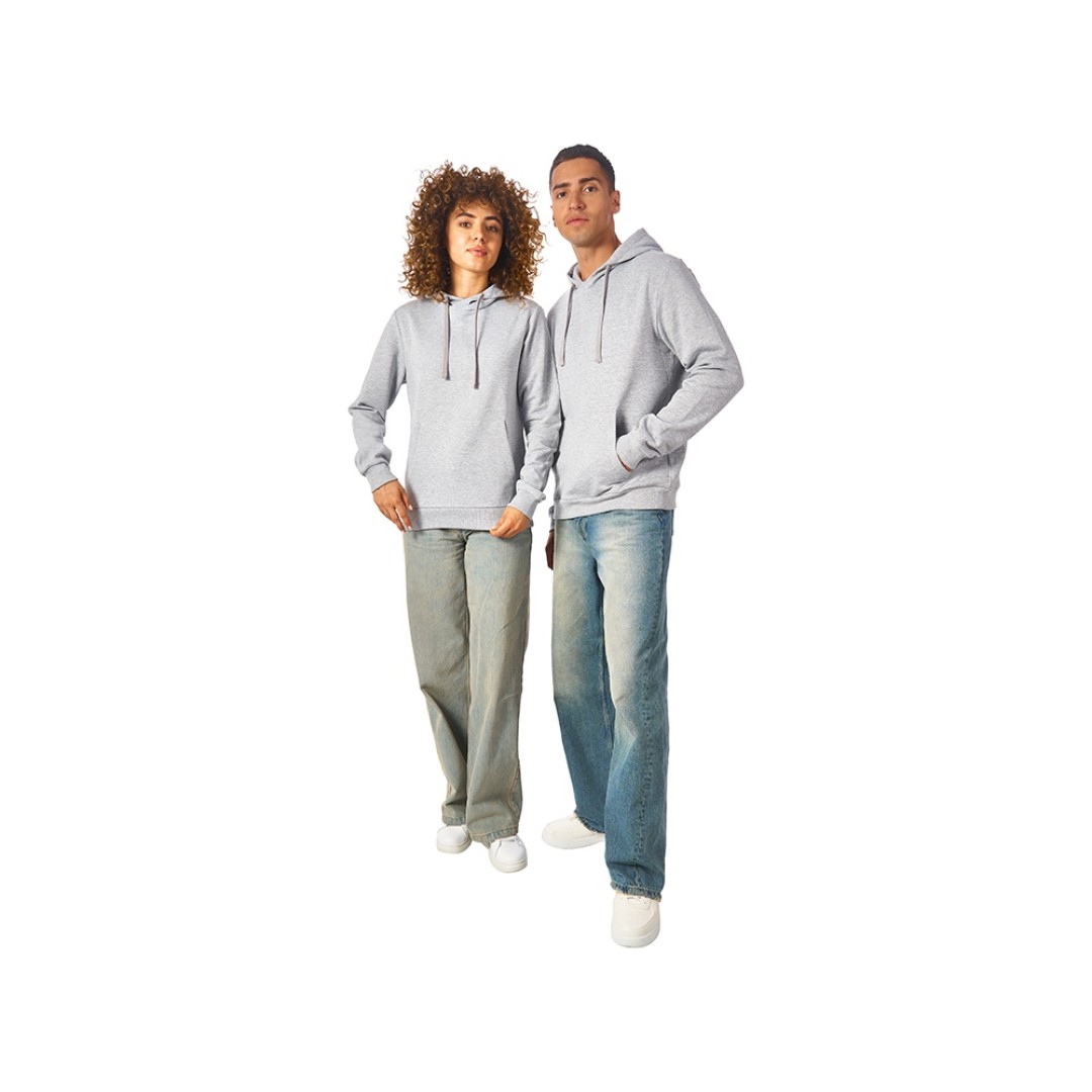 Толстовка унисекс "Stream" с капюшоном, серый меланж