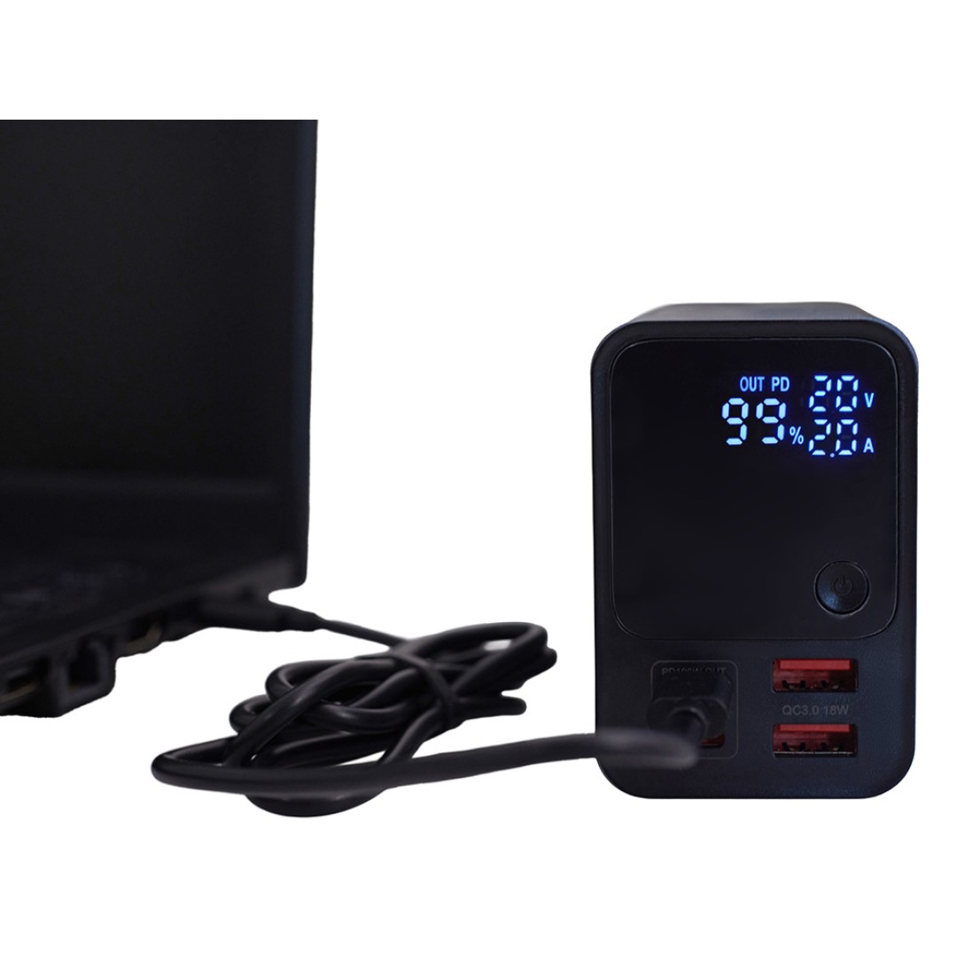 Внешний аккумулятор для ноутбуков «EpIQ», 100 Вт, 30000 mAh, темно-серый