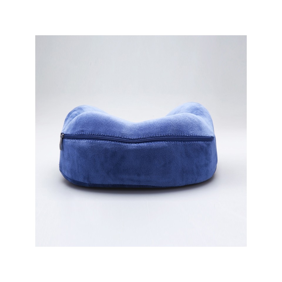 Подушка для путешествий с эффектом памяти, с капюшоном "Hooded Tranquility Pillow", синий