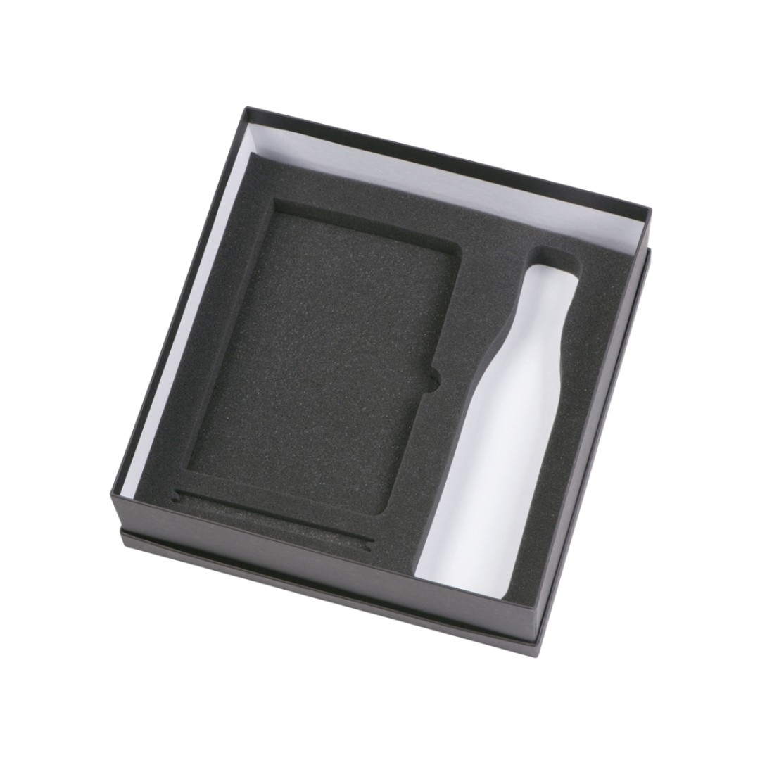 Подарочный набор c блокнотом C3, ручкой и термобутылкой, оранжевый