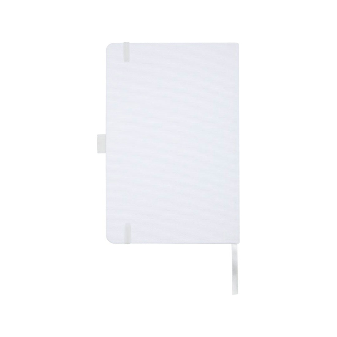 Блокнот Honua форматом A5 из переработанной бумаги с обложкой из переработанного ПЭТ, белый