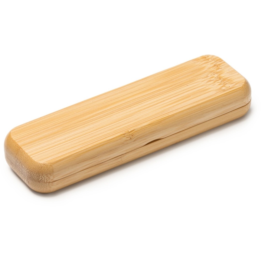 Ручка шариковая BODONI из бамбука в футляре, бежевый