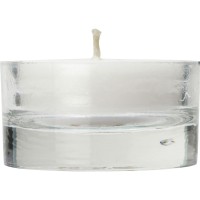 Свеча парафиновая в стекле "Geni", прозрачная