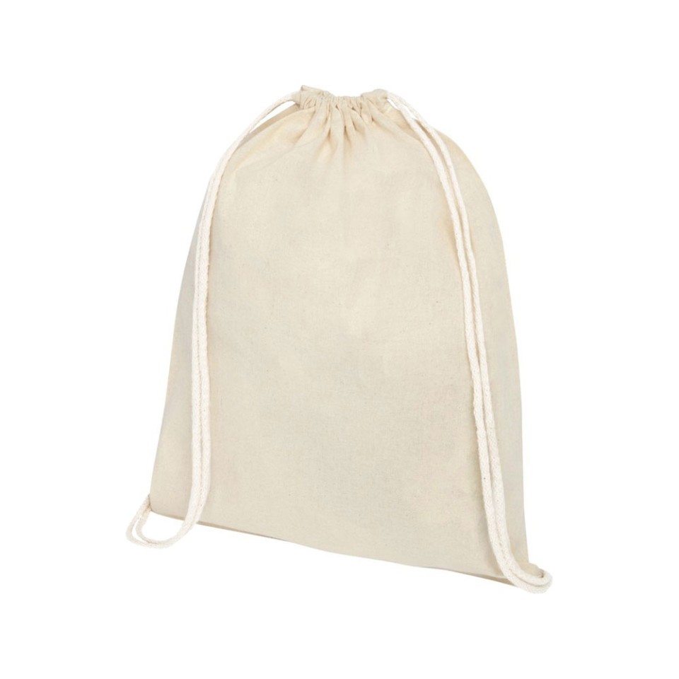 Рюкзак со шнурком Tenes из хлопка плотностью 140 г/м2, natural