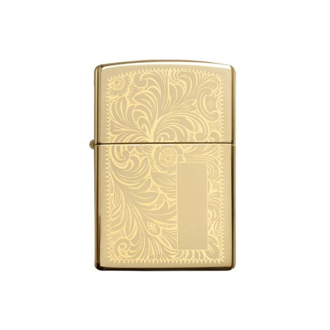 Зажигалка ZIPPO Venetian с покрытием High Polish Brass, латунь/сталь, золотистая, 38x13x57 мм