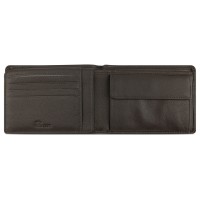 Портмоне BUGATTI Banda, с защитой данных RFID, коричневое, кожа/полиэстер, 12,5х2х9 см