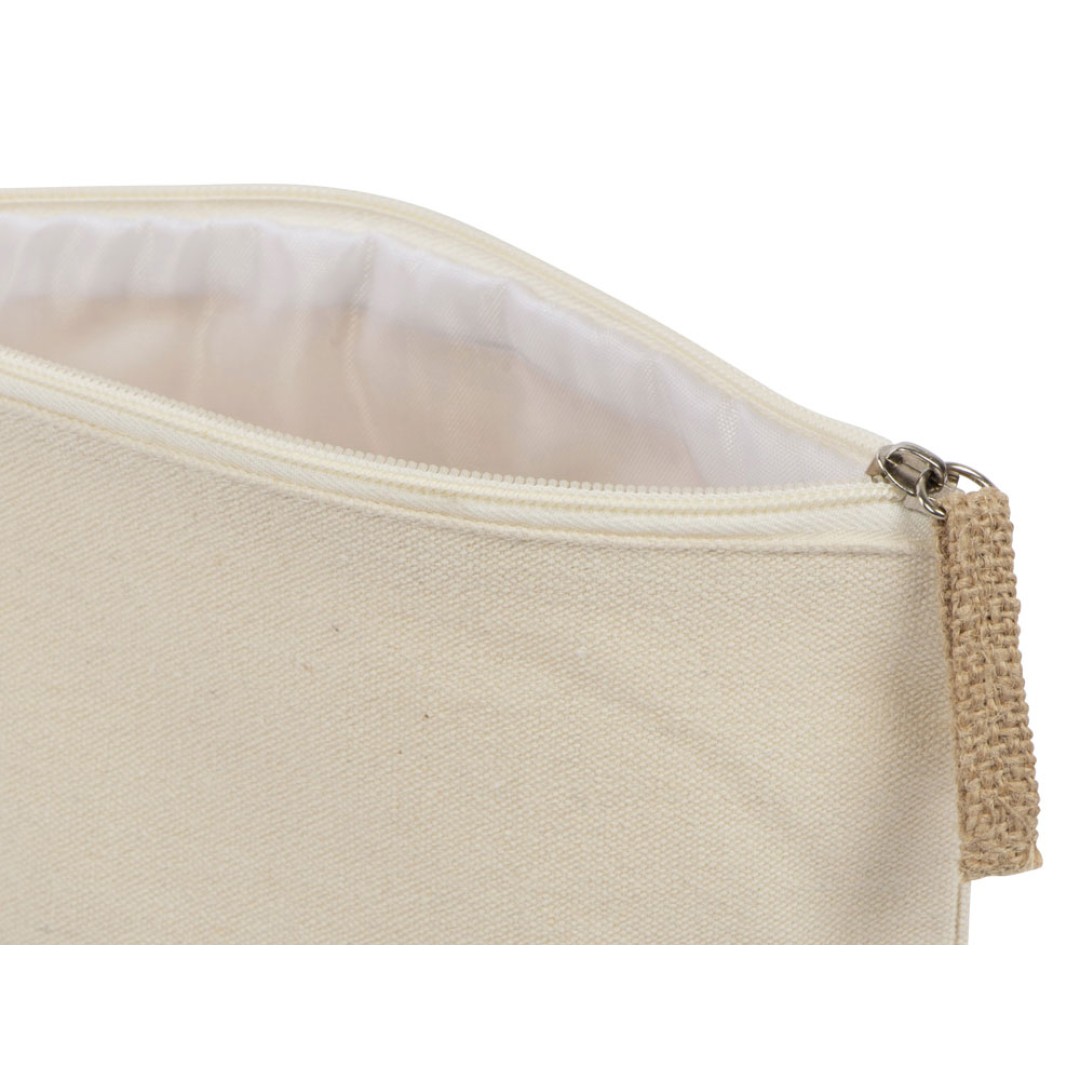 Косметичка "Jute" из хлопка и джута, натуральный