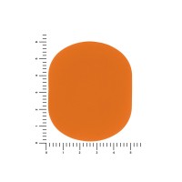 ПАТЧ ОВАЛ soft-touch (оранжевый ) 6,0 х 5,0 см