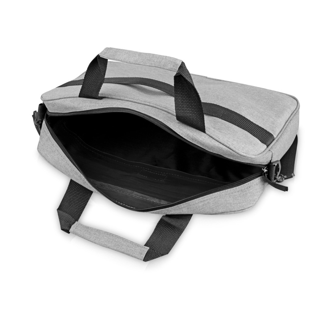 Сумка «Брейв» для документов и ноутбука 13,3", светло-серый/черный