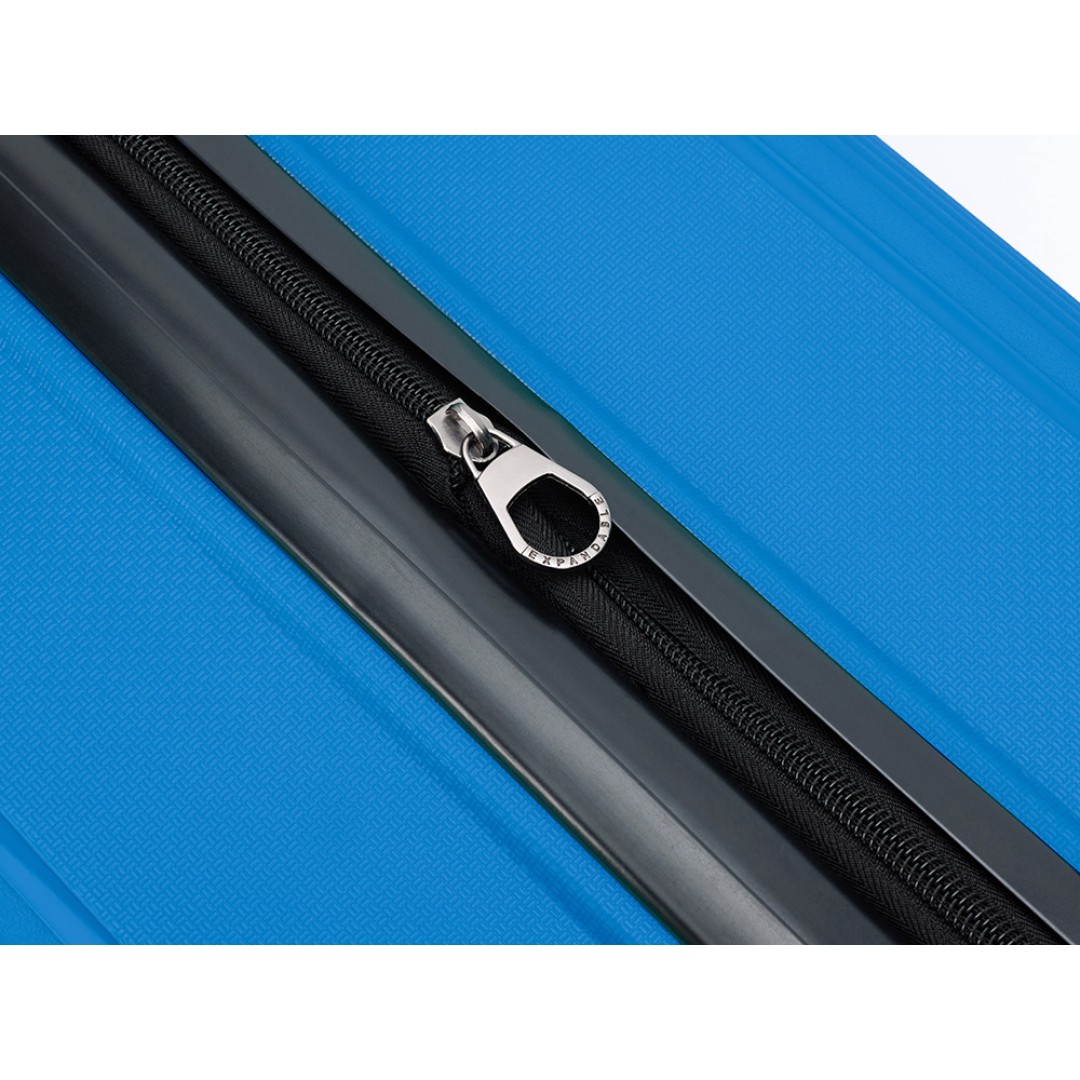 Чемодан TORBER В Отпуск, ярко-синий, полипропилен, 55 х 36 х 21,5 см, 37 л