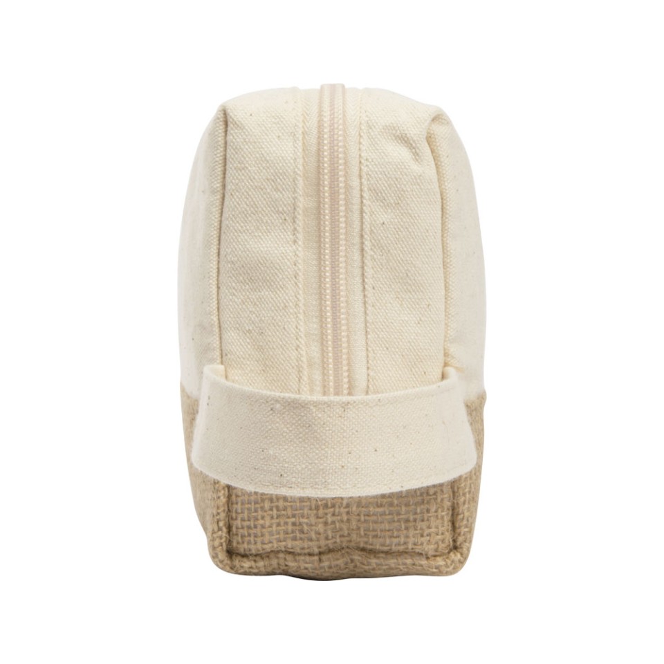 Косметичка "Jute" с ручкой из хлопка и джута, натуральный