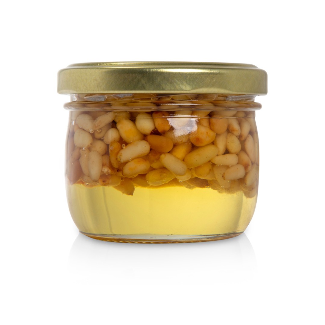 Сувенирный набор "Мед с кедровыми орешками" 120 гр