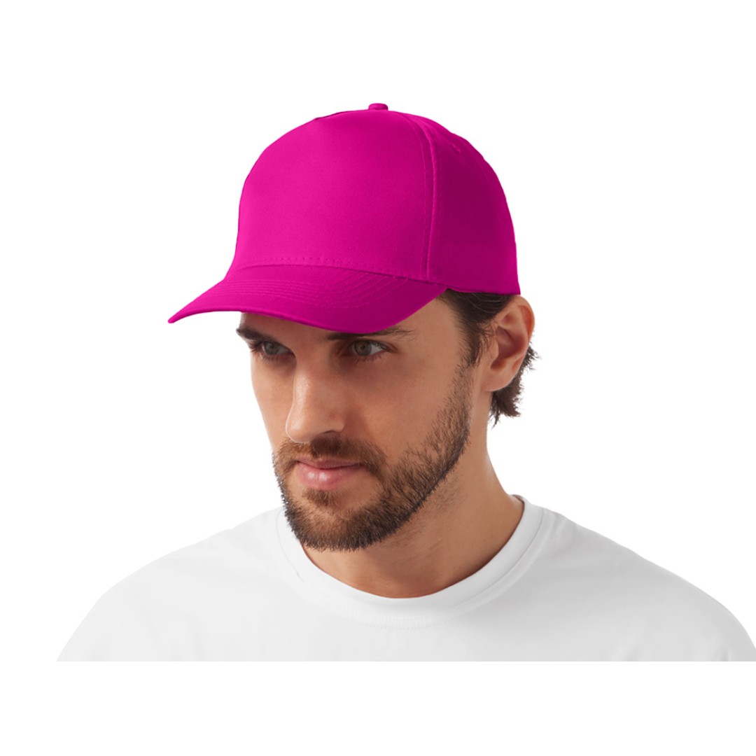 Бейсболка "Poly" 5-ти панельная 120гр, фуксия