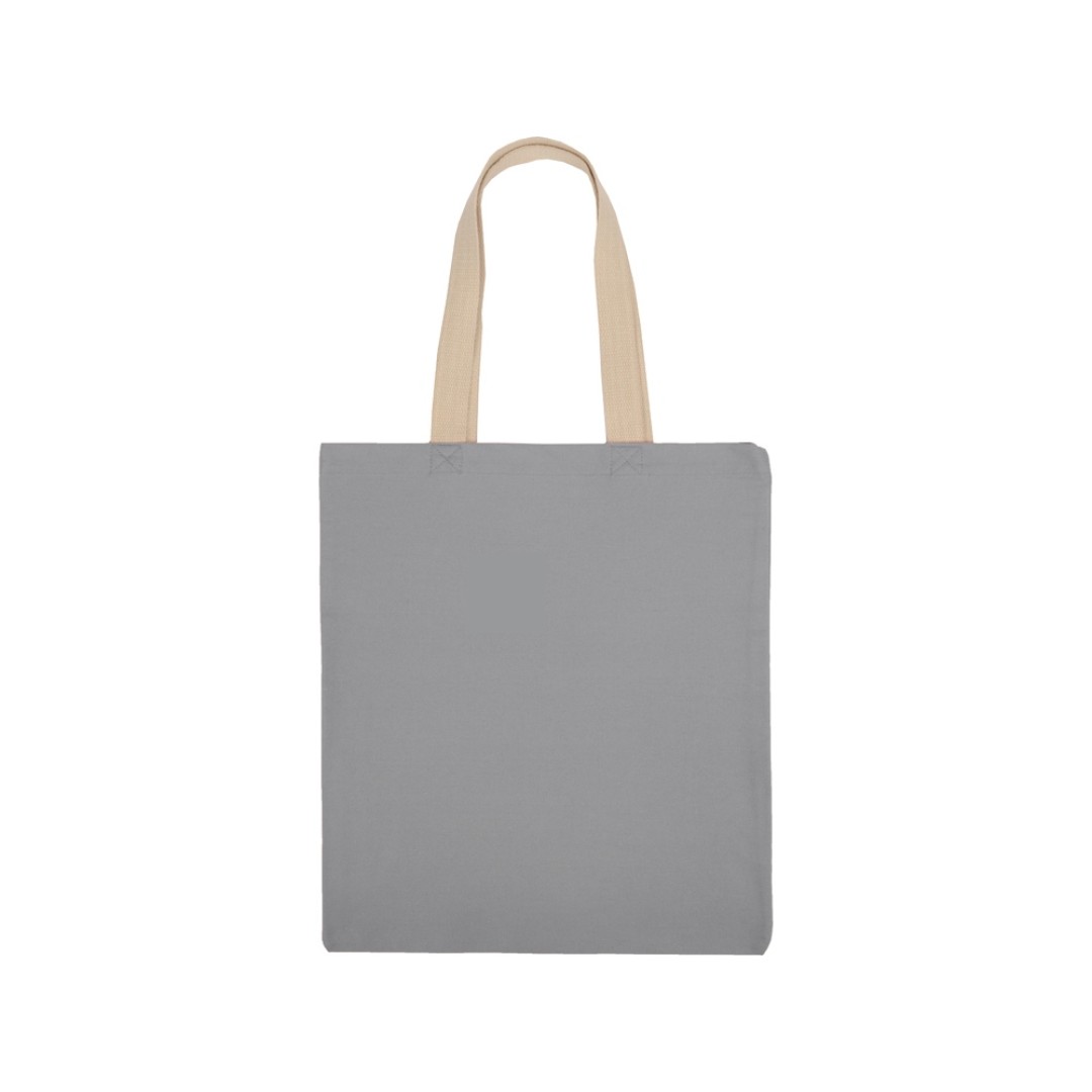 Сумка для шопинга Steady из хлопка с парусиновыми ручками, 260 г/м2, серый