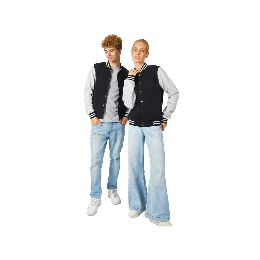 Бомбер «Oxford», черный/серый меланж, унисекс