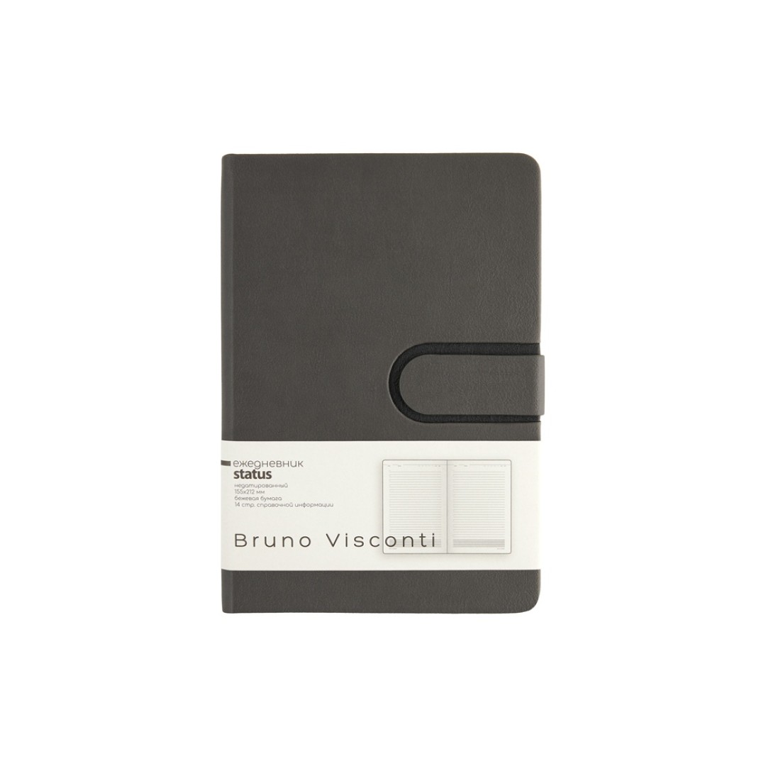 Ежедневник недатированный А5 "Status", графитовый серый
