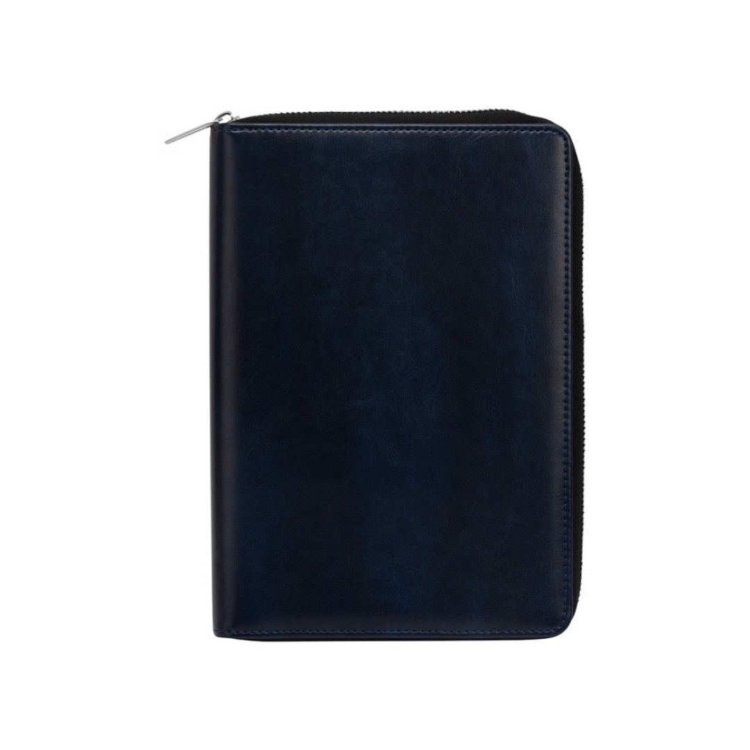 Бизнес-блокнот на молнии А5 «Fabrizio», 80 листов, темно-синий