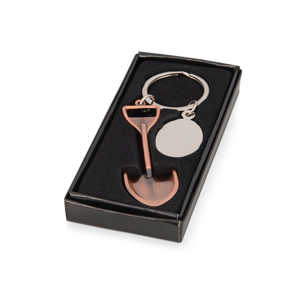 Брелок с шильдом, бронзовый