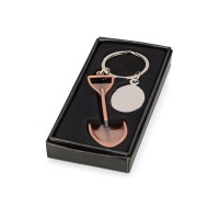 Брелок с шильдом, бронзовый