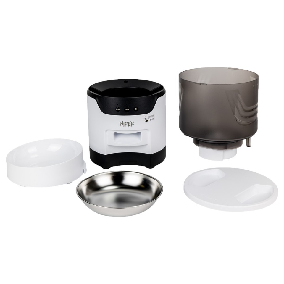 Умная Wi-Fi кормушка «IoT Pet Feeder», 3000 мл, белый/черный