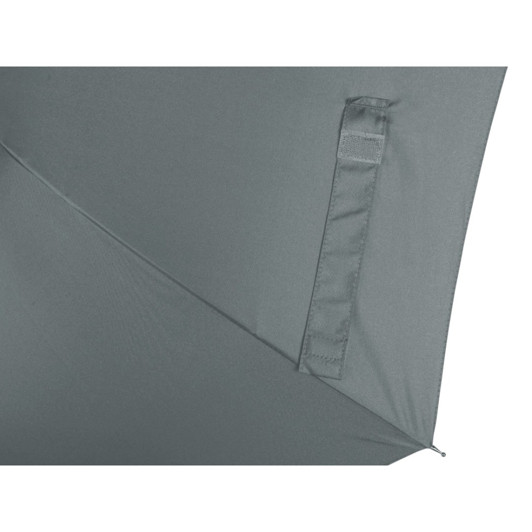 Зонт-трость Reviver с куполом из переработанного пластика, серый