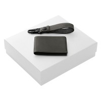 Подарочный набор Long River: кошелек, ремешок для ключей (без лого Long River), белая коробка