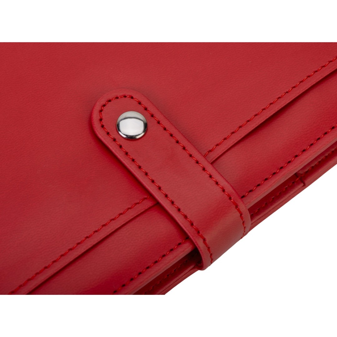 Блокнот-кошелек с сменным блоком А6 "Wall Street", 64 листа, красный