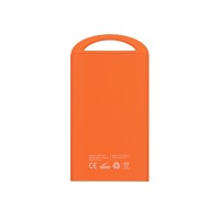 Портативное зарядное устройство "Shine" с зеркальной гравировкой, 4000 mAh, оранжевый