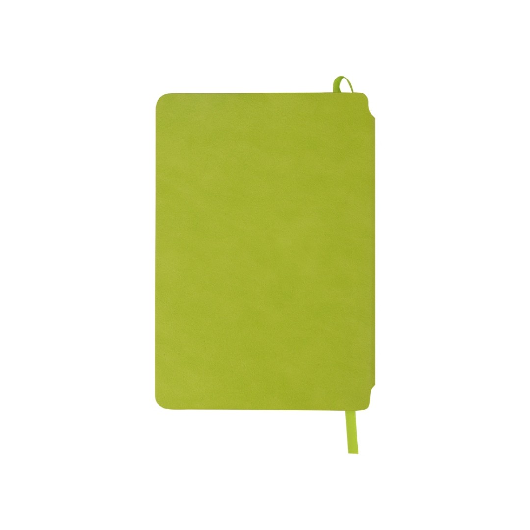 Блокнот «Notepeno» 130x205 мм с тонированными линованными страницами, зеленое яблоко