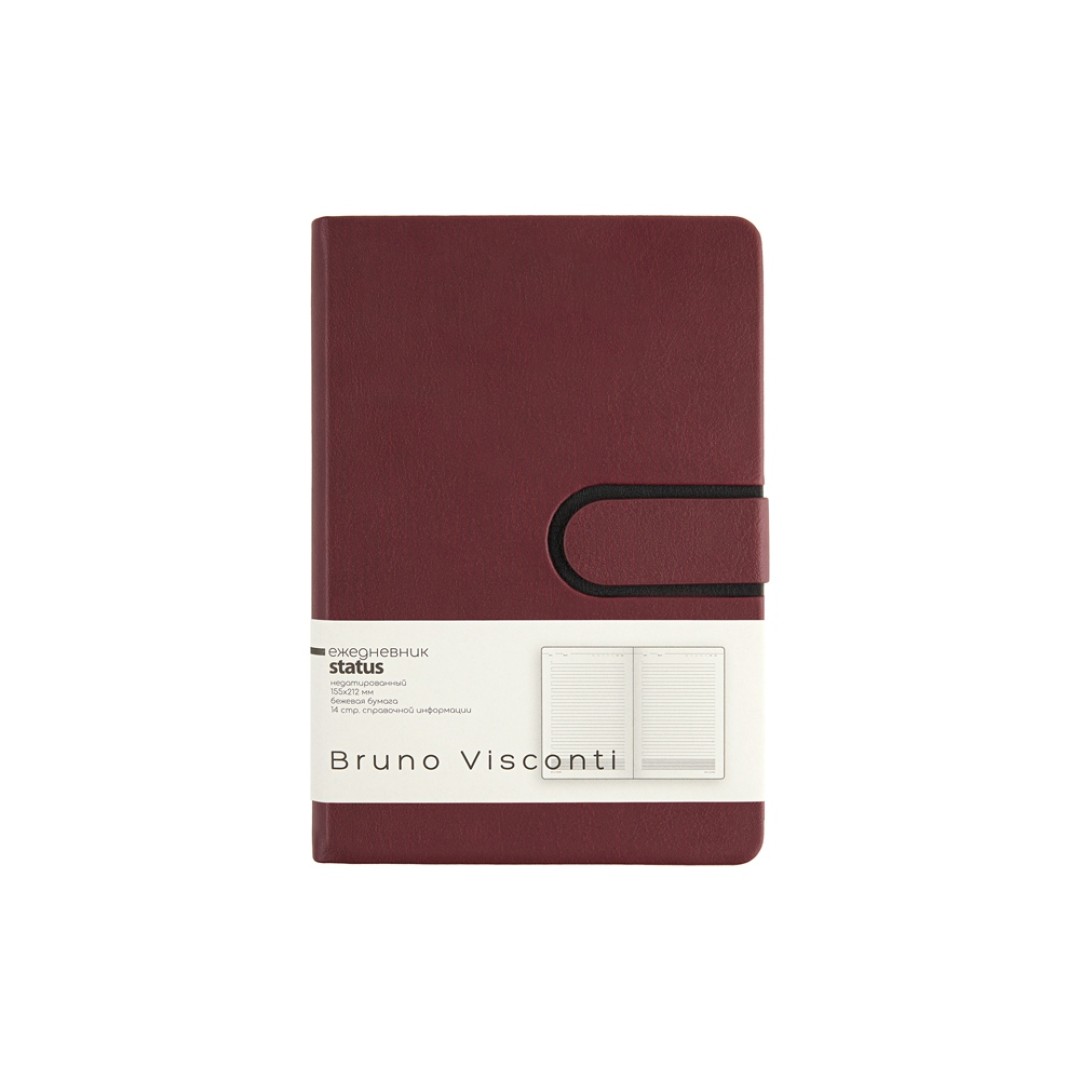 Ежедневник недатированный А5 "Status", бордовый