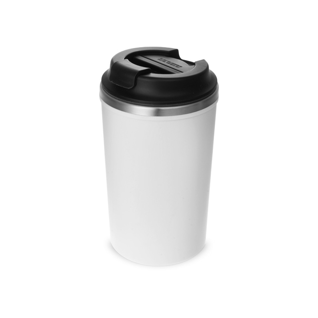 Герметичная термокружка на присоске "Kick", 350 мл, белый (Р)