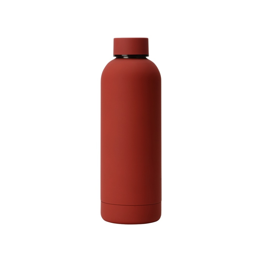 Вакуумная термобутылка "Cask" Waterline, soft touch, 500 мл, красный