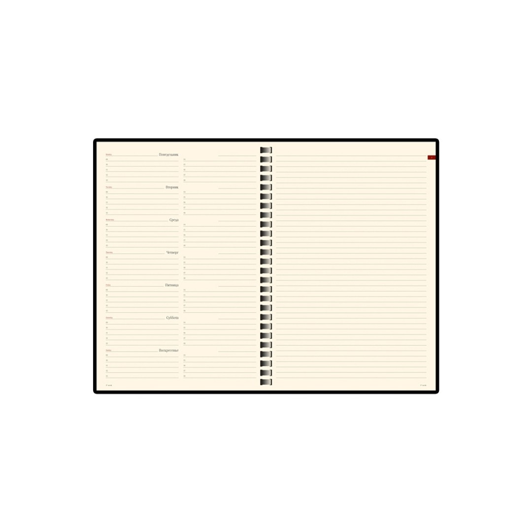 Еженедельник недатированный А5 «Concept», красный (Р)