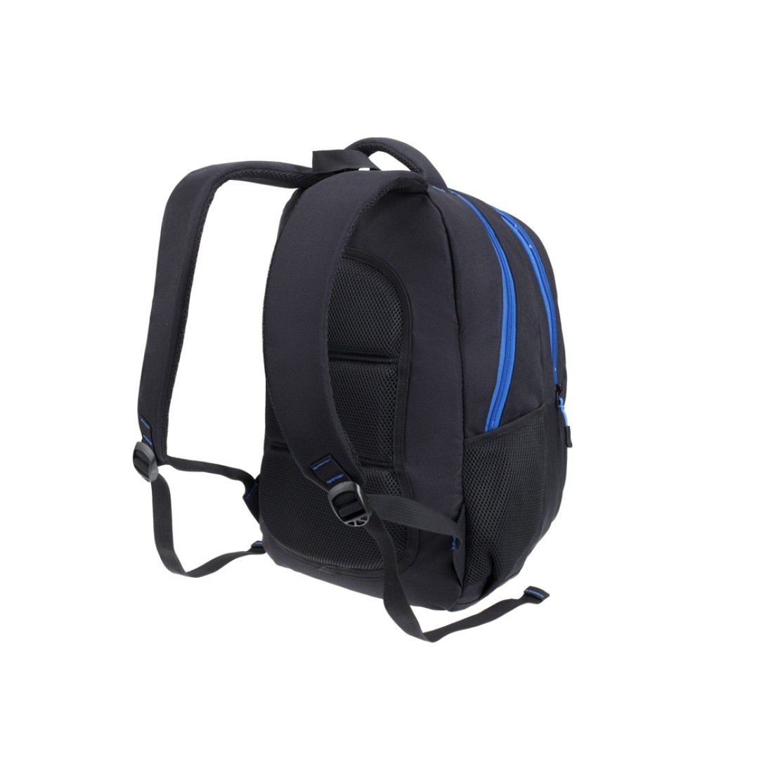 Рюкзак TORBER CLASS X, черный с синей вставкой, полиэстер 900D, 45 x 32 x 16 см