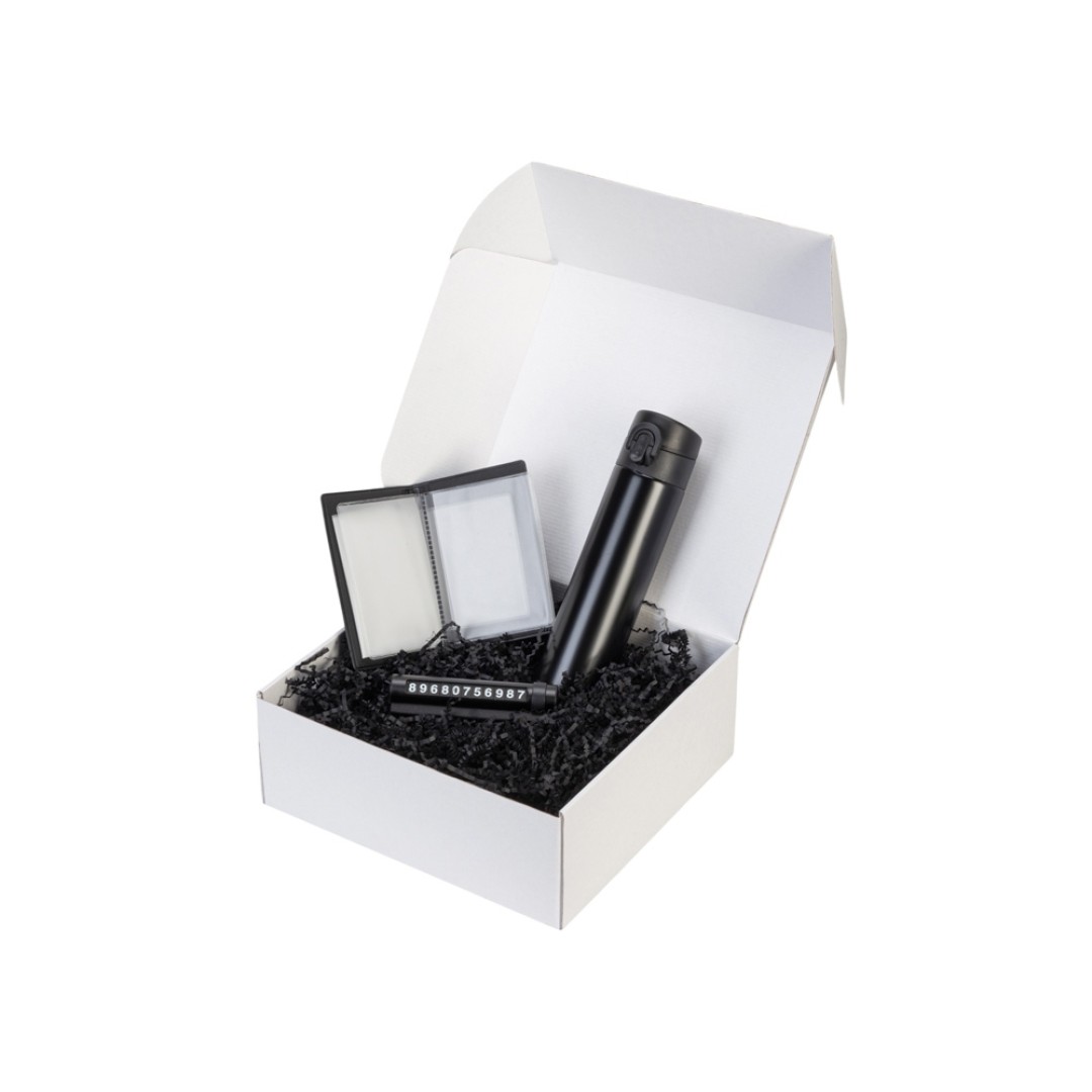 Подарочный набор «Premier» с термокружкой, парковочной визиткой и обложкой для документов