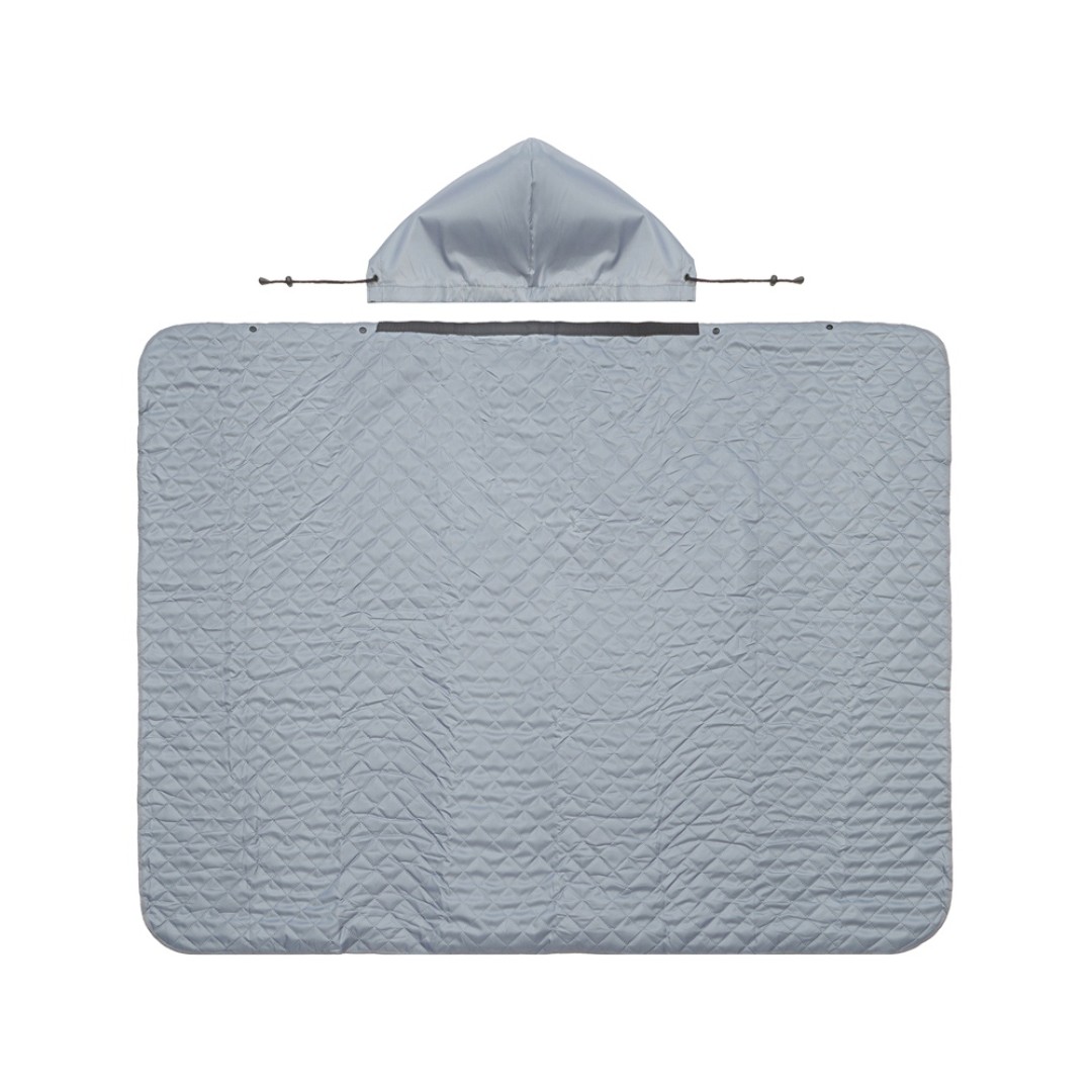 Пончо Cappy с капюшоном на липучке в мешке, серый