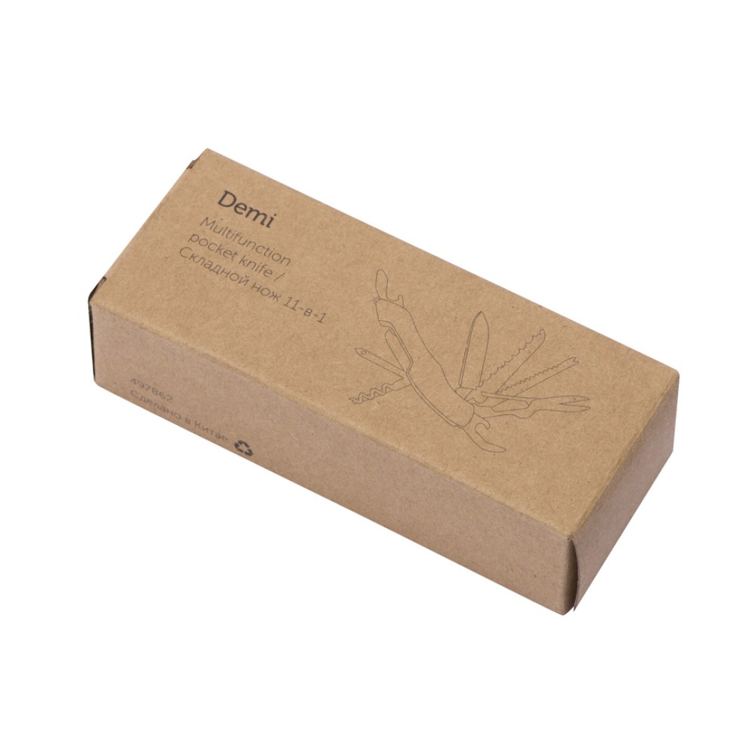 Мультитул-складной нож Demi 11-в-1, серебристый/синий