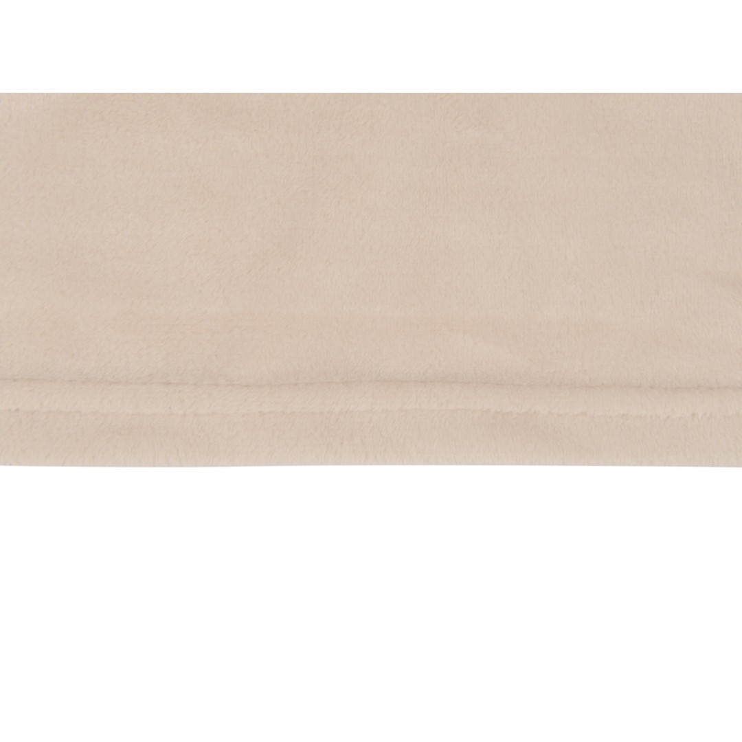 Плед флисовый Natty из переработанного пластика, бежевый с розовой лентой