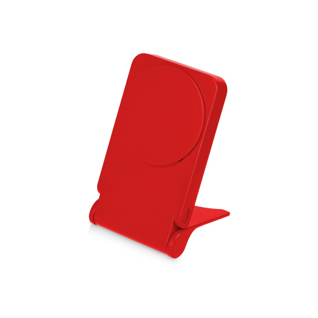 Подарочный набор с магнитным аккумулятором и бутылкой для воды "Waterpower", красный