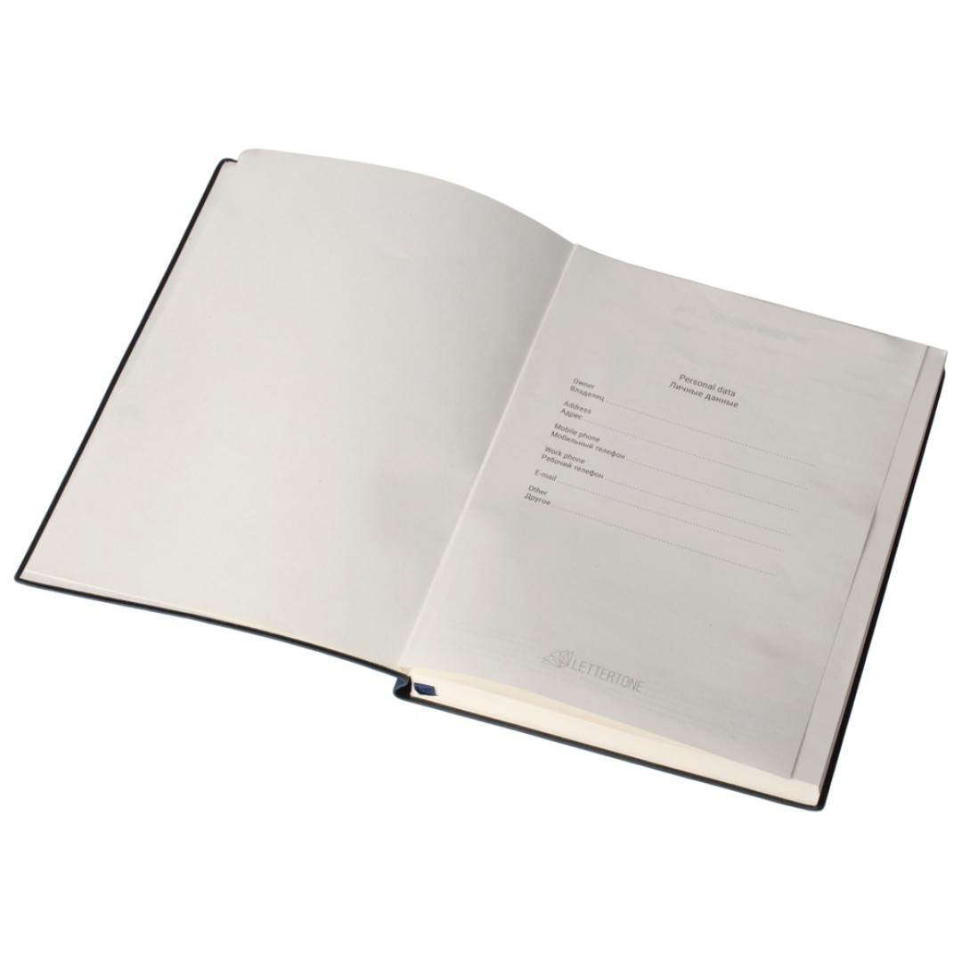 Бизнес блокнот "Supreme" с вставкой из софт-тача, гибкая обложка, 128 листов, синий