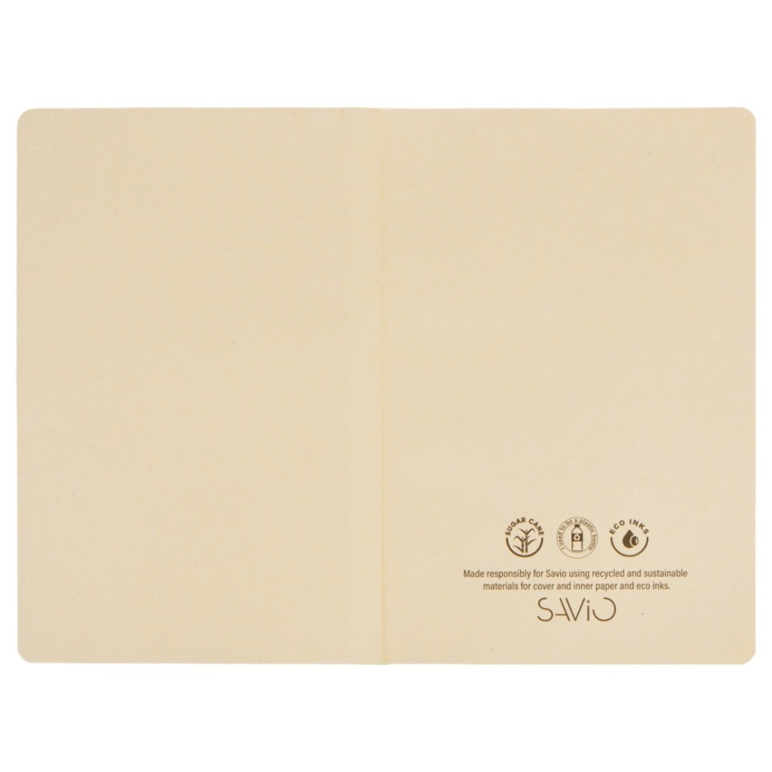 Блокнот А5 из переработанного тростника и RPET "Adiantum", 80 листов, гибкая обложка, красный