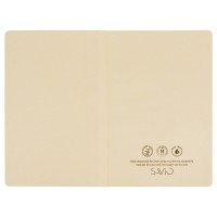 Блокнот А5 из переработанного тростника и RPET "Adiantum", 80 листов, гибкая обложка, красный