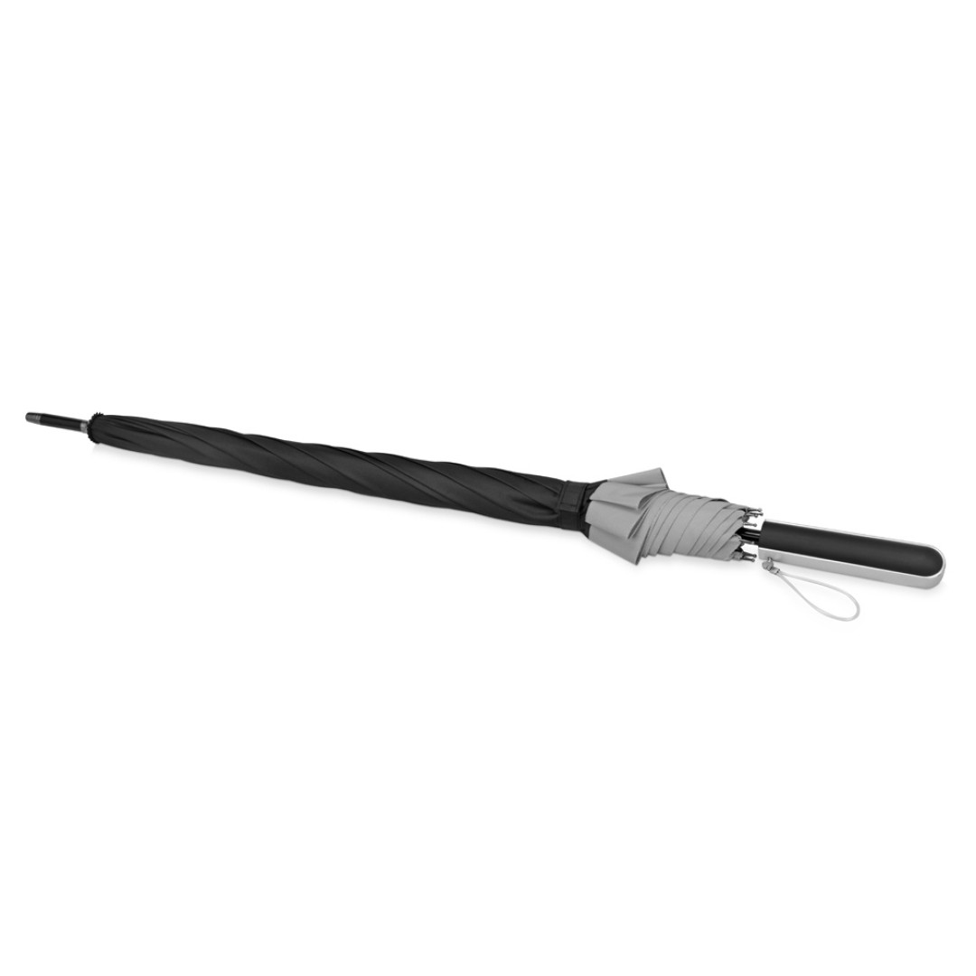 Зонт-трость "Reflect" полуавтомат, в чехле, черный (Р)