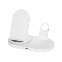 Складная зарядная станция с беспроводной зарядкой «Flashport», 15 Вт, белый (Р)