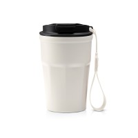 Термокружка KEURY из нержавеющей стали с двойными стенками и ручкой с керамической слоем, белый