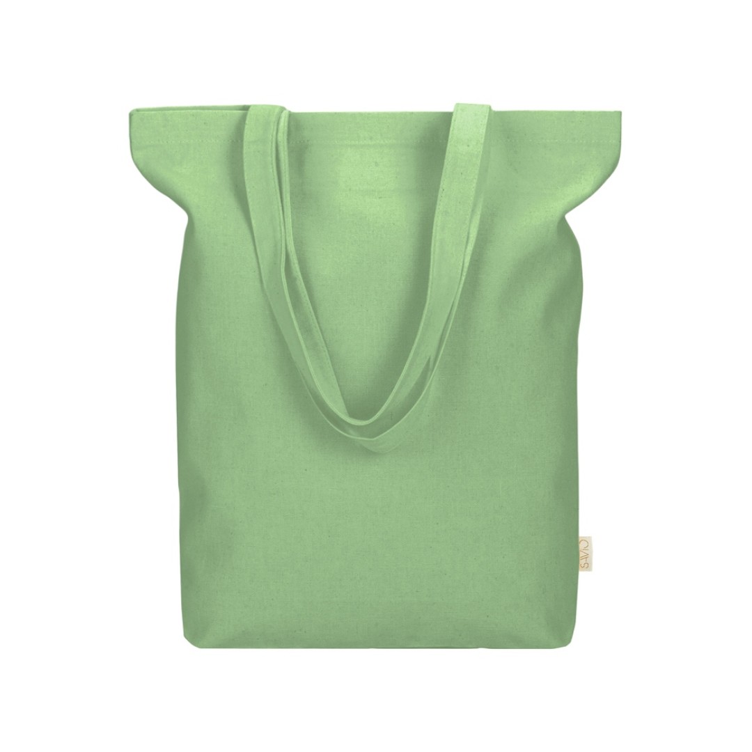 Сумка Fixy из переработанного хлопка с фиксирующей эластичной лентой, зеленое яблоко