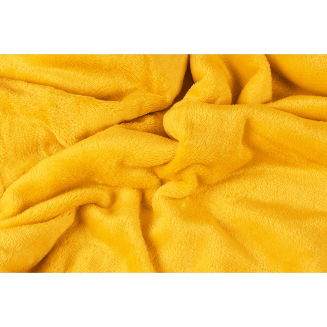 Плед мягкий флисовый Fancy, желтый