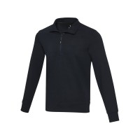 Tin унисекс-свитер с молнией на четверть из переработанных материалов Aware™ - Темно - синий