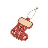 Подвеска деревянная «Новогодний валенок»